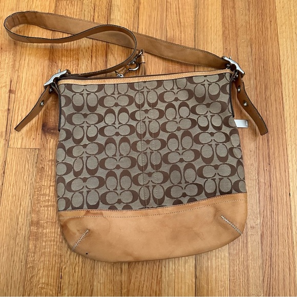 COACH 9349 Signature Crossbody Bag Brown Women - Picture 1 of 16